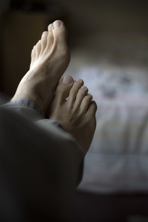Love, massageing pretty feet