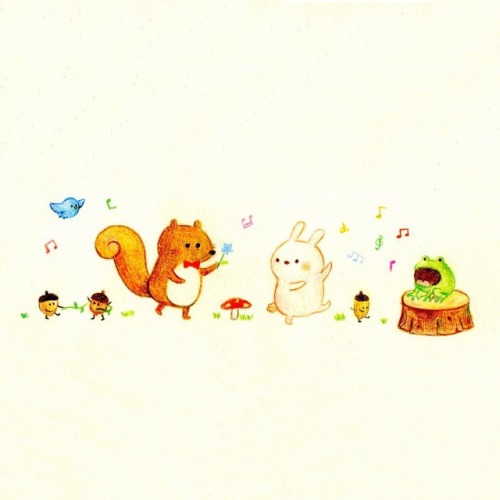 : 青蛙擴音器 . #painting #drawing #doodle #illustrationforkids #sketch #coloredpencil #dance #forest #chi