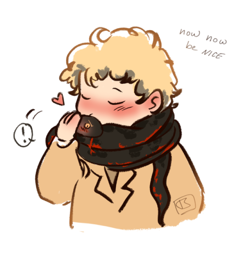 thacmis:For twitter prompt from @pippitypopadoo​: “May I propose noodl snek scarf crowley"insta