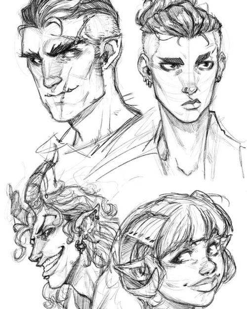 ‪More #CriticalRole sketches! I’m having so much fun throwing ideas and experimenting with the chara