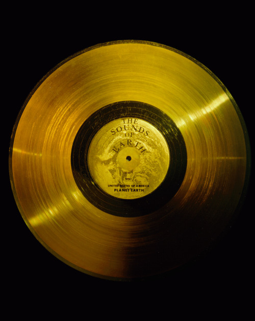 The Golden Record sent aboard voyagers 1 and 2. It contained the sounds, images, and coordinates of 