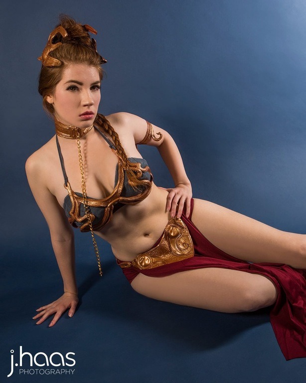 demonsee:  Charlie Sweets as Slave Leia 