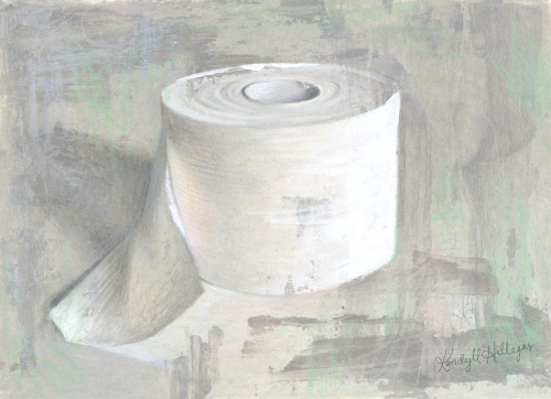 Ce n’est Pas du Papier Toilette Mixed media on paper