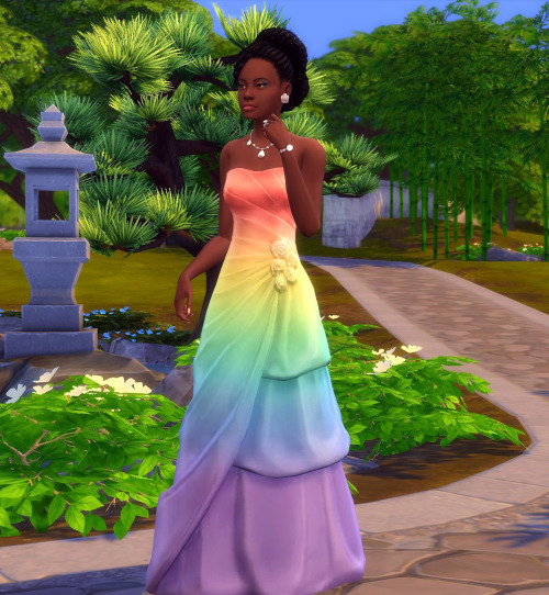 frenchiesimgirl:A simple Pride wedding dress recolor. Just a very simple recolor of the updated dre