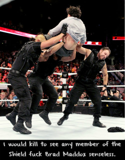 Wwewrestlingsexconfessions:  I Would Kill To See Any Member Of The Shield Fuck Brad