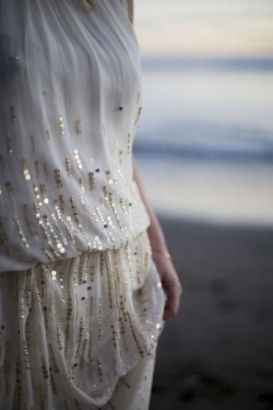 brown dress with white dots