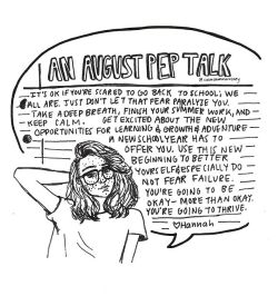 Calmdownmorrissey:  An August Pep Talk For Anyone Returning To School Soon.  I Would