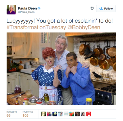 queensofo:fonzworthcutlass:thesickestsinner:somalisupremacy:buzzfeed:Paula Deen Just Posted A Pictur