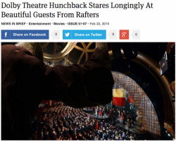 theonion:  Dolby Theater Hunchback Stares