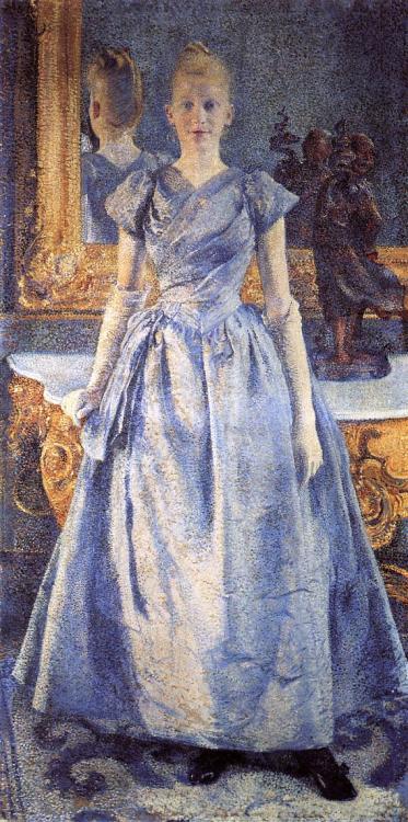 artist-rysselberghe: Portrait of Alice Sethe via Théo van RysselbergheSize: 492.76x245.11 cmM