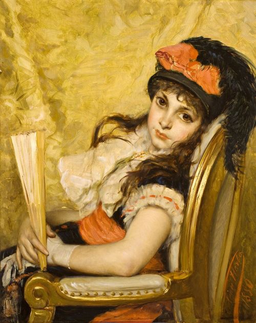 colourthysoul: Léon Herbo - Portrait of a young girl