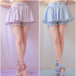 pastel-cutie:  Gingham Bloomer Skirt You can use the code “PASTEL CUTIE” at checkout for 10% off when you spend ฮ.00 or more~!