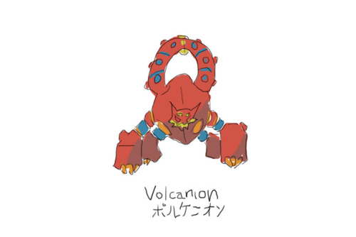 Drew Pokemon With My Left Hand, Volcanion, Photoshop.