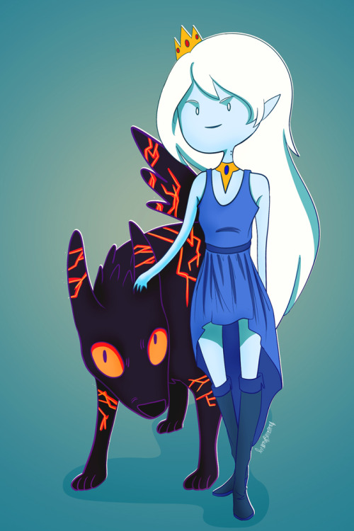 I I got 99 problems and one of them is this Marceline the Ice Queen AU I’ve been thinking about since Simon and Marcy Plus Fire Wolf Pup for henchmen I have a real problem dress reference from modcloth bec they have the best stuff just sayin