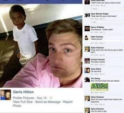 micdotcom:  White man loses his job after posting racist selfie with 3-year-old black boy After Gerod Roth, also known as Geris Hilton, posted to Facebook an image of himself with his colleague’s 3-year-old son Cayden, accompanied by racist comments