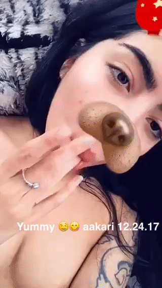 aakari:💕🐶 playing with my cum on my Premium Snapchat like a good lil puppi
