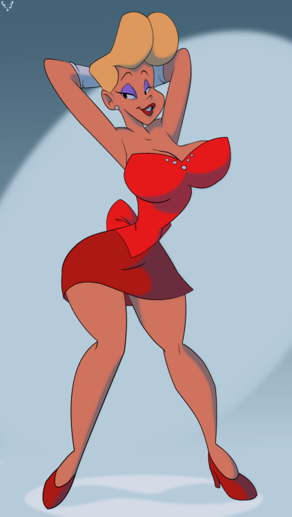 slbcreations:  Mitzi Avery, that distant relative of Red Hot Ridding Hood and couple of Dizzy Devil on Acme Looniversity’s prom night.  my bro draws the sexiest toons ever~ ;9