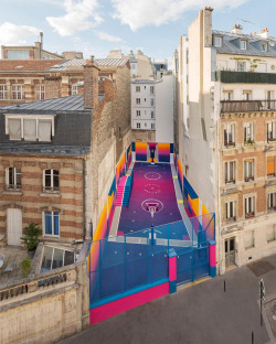 itscolossal: A Technicolor Basketball Court