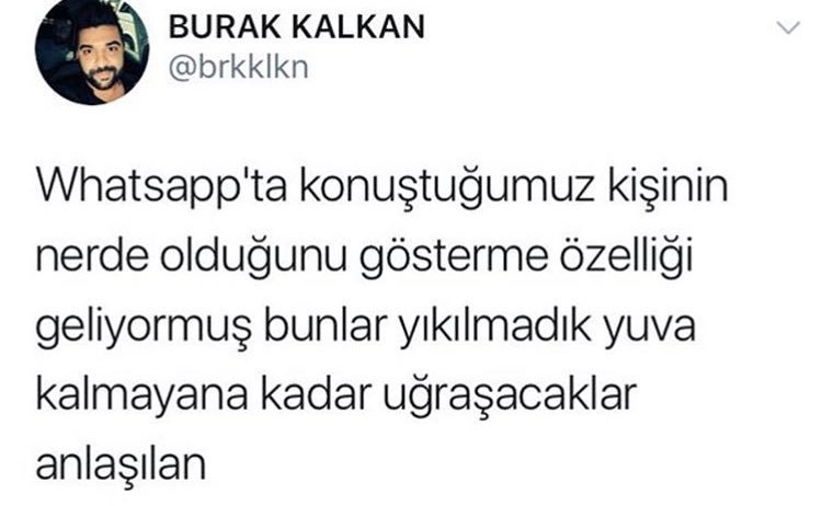 WhatsApp'ta konuştuğumuz...