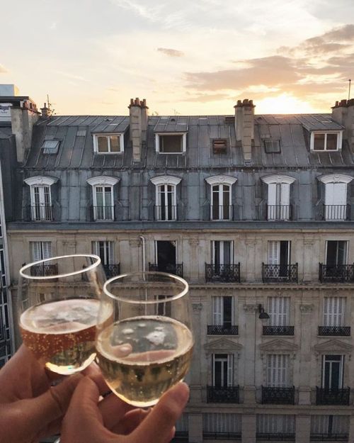 bonjourfrenchwords:Santé ! À ce magnifique week-end ensoleillé à Paris !