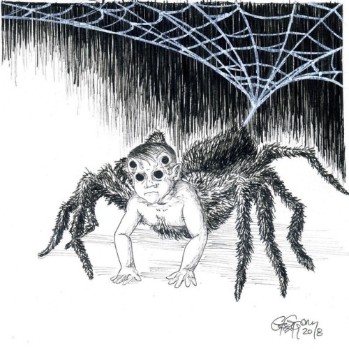 Mab’s Drawloween Club Day 9: The Spooktacular Spider Baby! #mabsdrawlloweenclub #mabgravesdraw