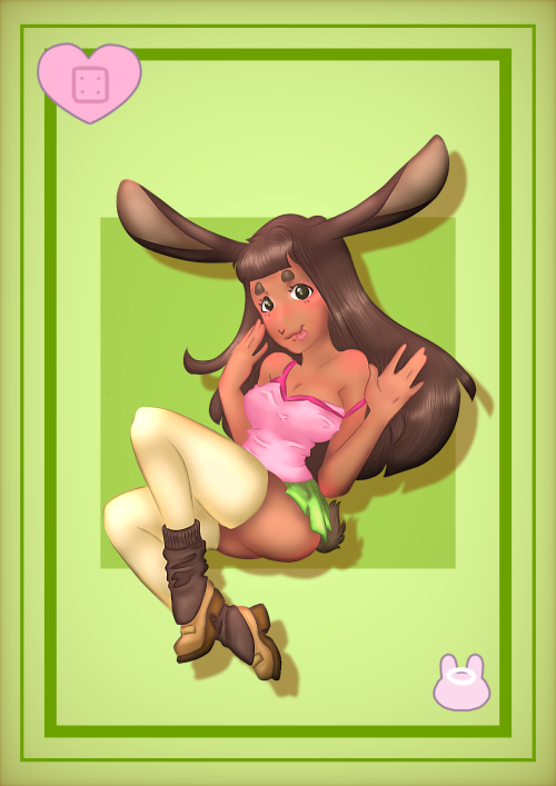 Here Is Yui! The Anthropomorphic Girl Half Hare And Half Human. The Love Interest Of The Two Succubi..