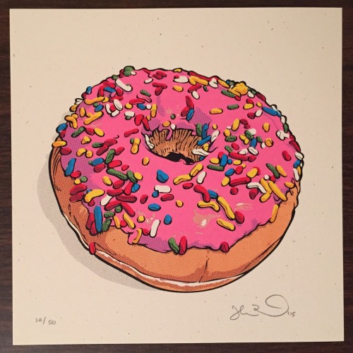 “Mmmm….doughnuts” by Joshua Budich for his Fictional Food series #32/50