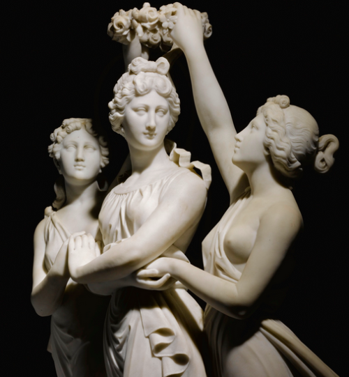 via-appia:The Graces Crowning Venus, late 19th century Antonio...