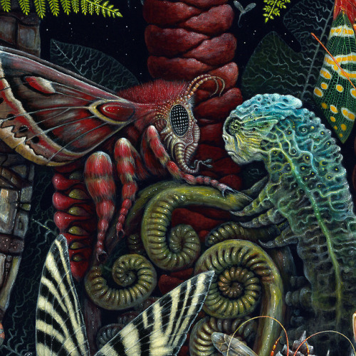 A detailed graphic breakdown of my painting “MICROCOSMIC GARDEN”