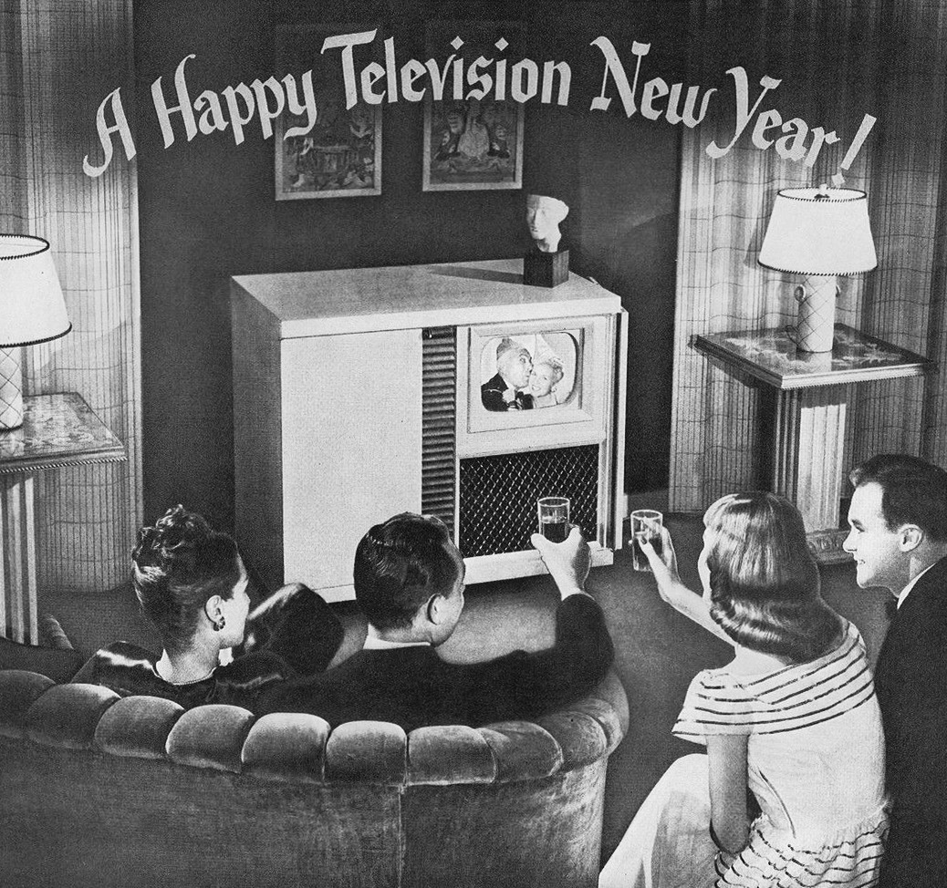 rogerwilkerson:  A Happy Television New Year!  Detail from 1947 Dumont Television