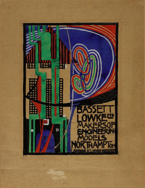 Charles Rennie Mackintosh, Design for an advertising label for Bassett-Lowke Ltd. and final res