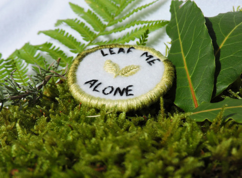 flower-patches:Some updated photos for the Leaf Me Alone patch.Available here x