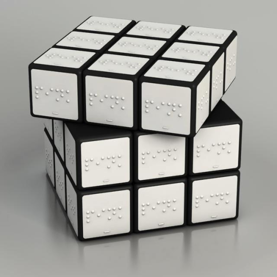 zegalba:Konstantin Datz: Braille Rubik’s Cube (2010)                  Cub de Rubik per The Blind