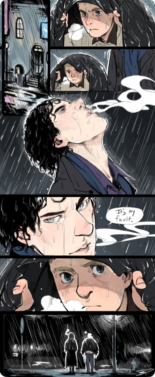 roane72:  Title: “Cypher” Author: roane Rating: Mature Word Count: 2,438 Summary: When Sherlock fails to solve a case in time, John will need to be there to pick up the pieces. Notes: This is for reapersun, who won me in the Fuck Yeah Johnlock Fanfic