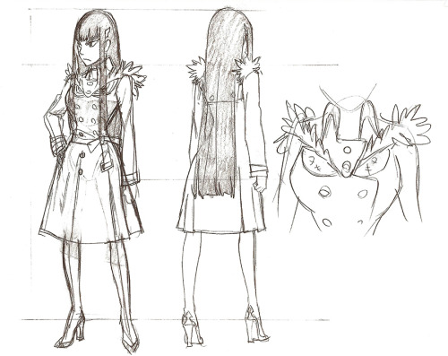 h0saki:  All the Satsuki designs from The Art of KlK Vol 2, by Sushio and Imaishi.