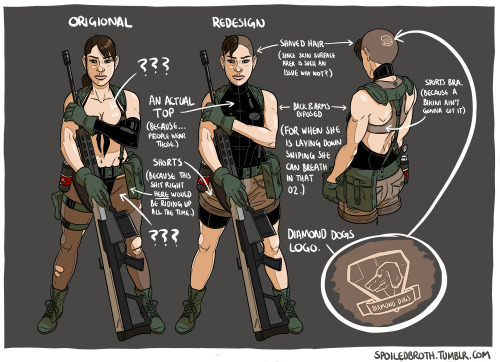 spoiledbroth: Redesign of MGSV’s Quiet. Just saying that even with the weak conceit that she &