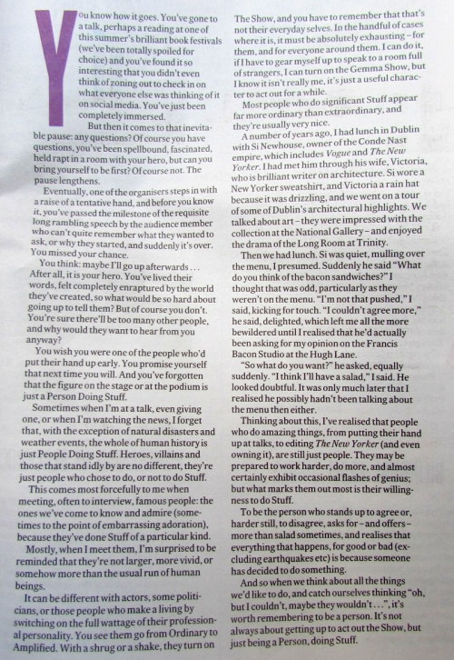 Gemma Tipton on people doing stuff - Irish Times 23/07/16