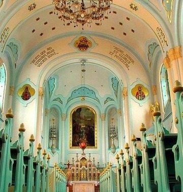 Inside Architecture At The Blue Church In Bratislava, Slovakia