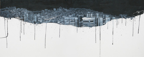 exhibition-ism:  Cityscapes come to life within these seemingly swift rough strokes of paint, from Jieun Park
