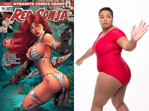 lauralate:buzzfeed:We Had Women Photoshopped Into Stereotypical Comic Book Poses And It Got Really W