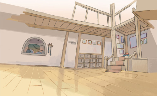 Me and @marktaihei split all the backgrounds on Magical Cat Emporium. We ended up drawing them all o