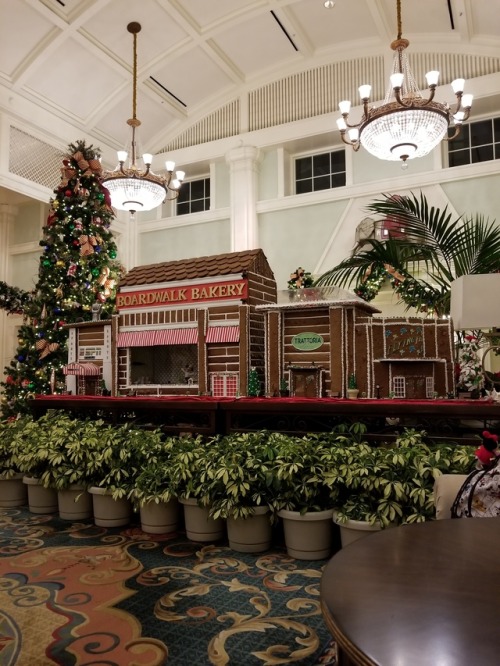 Gingerbread displays at the Deluxe resorts in Walt Disney World.