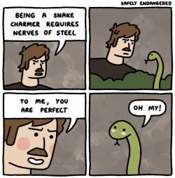 safelyendangered:  http://www.safelyendangered.com/comic/snake-charmer/