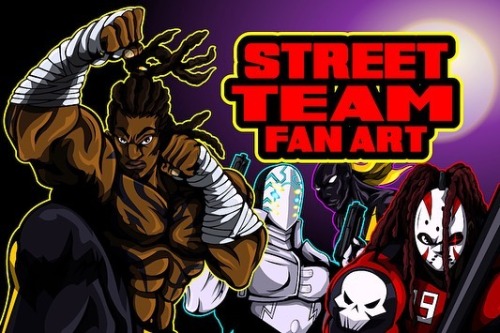 Watch me create some fan art of The Almighty Street Team tonight on my YouTube channel. 7:30 pm CST 