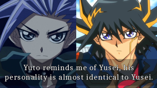 Confession:Yuto reminds me of yusei, his personality is almost identical to yusei. Plus his ace mons