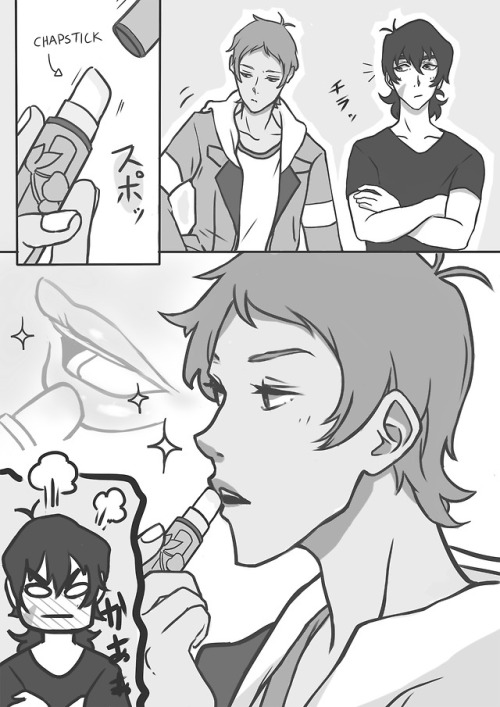 neli-draws: Chapstick Part 1! Lance is the kind of guy who uses chapstick. Keith is not okay with th