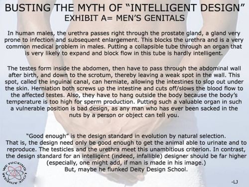 religion-is-a-mental-illness: “Intelligent design” isn’t, and your god is vestigial.