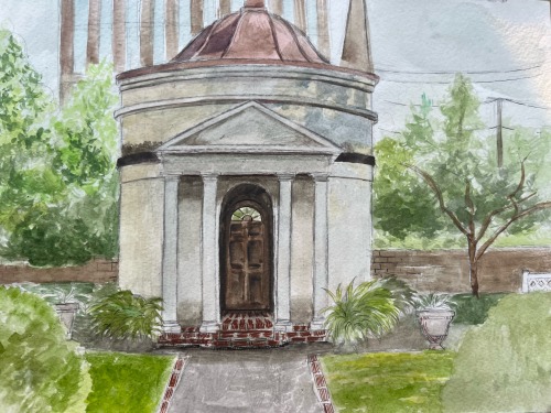 Heres Another Of My Watercolor Pieces From My Architecture Class. We Sat In The Garden And Sketched,