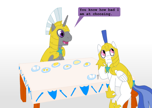 ask-four-inept-guardponies:[Insert egg-related pun here]>w<