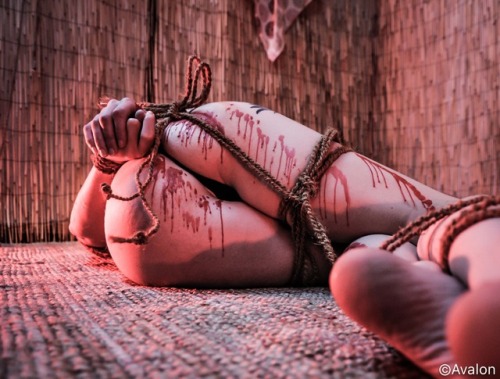 “Coconut rope & Wax ” play - Model: Jenna - Rope & Photo: Avalon 